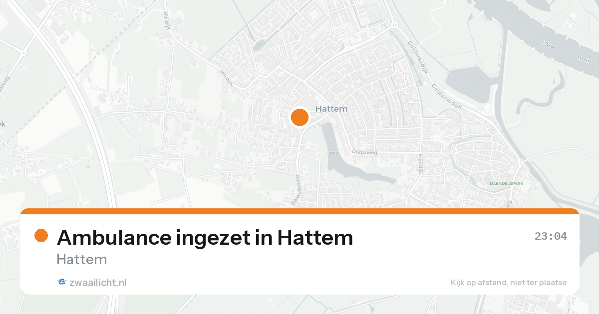 Ambulance ingezet in Hattem — 15 aug 2026