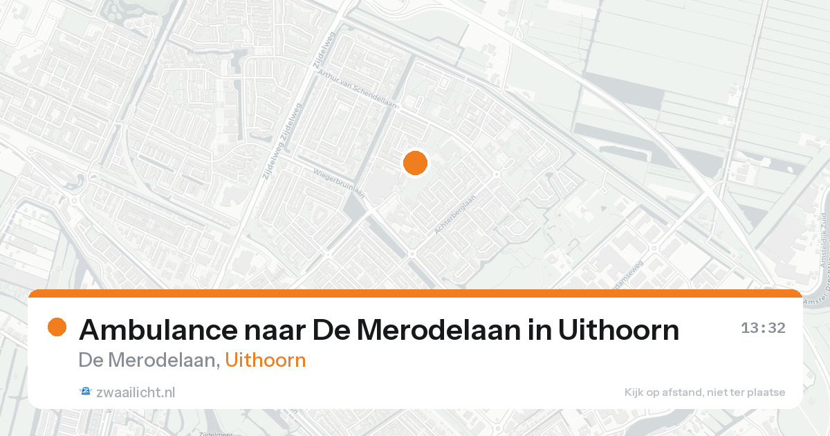 Ambulance naar De Merodelaan in Uithoorn — 18 aug 2026