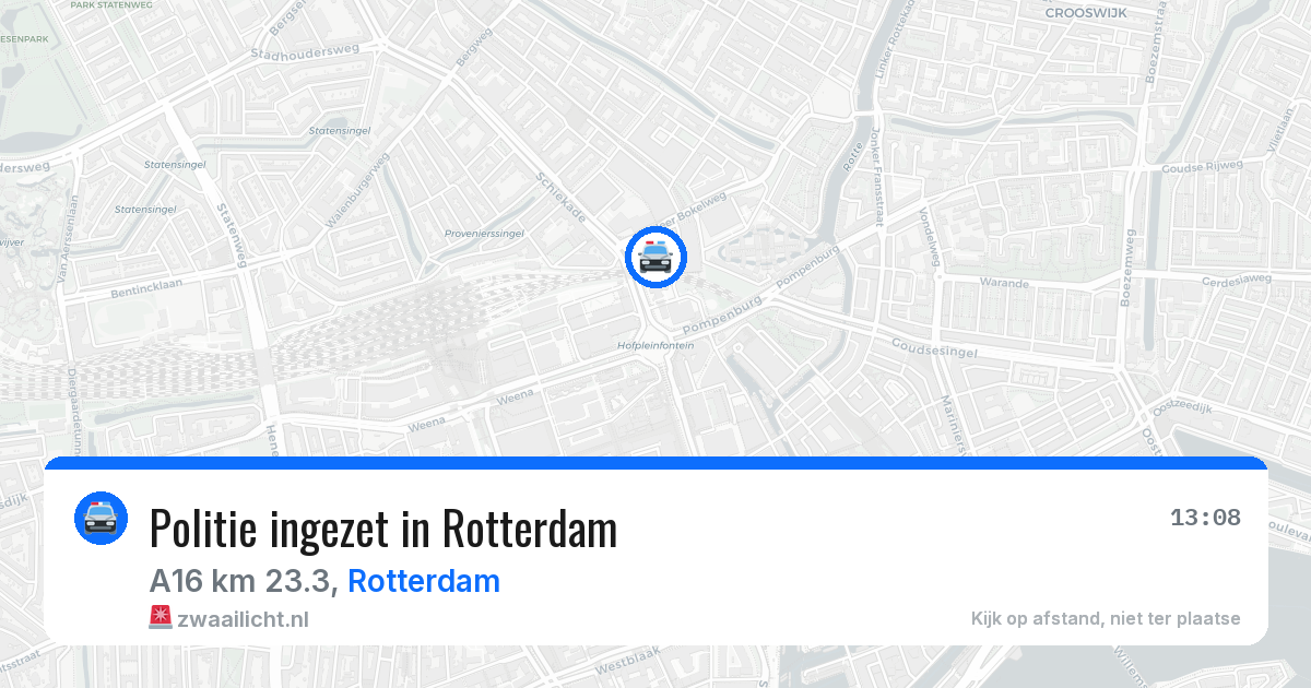 Politie ingezet in Rotterdam — 25 jun 2026 | 🚨 Zwaailicht.nl