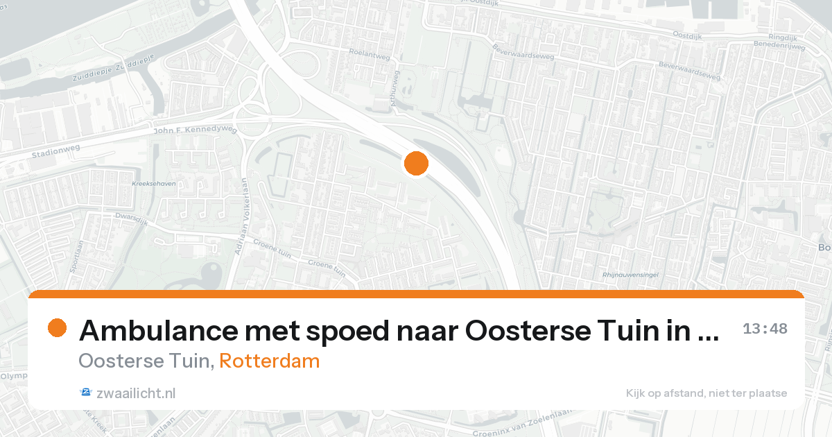 Ambulance met spoed naar Oosterse Tuin in Rotterdam — 18 aug 2026