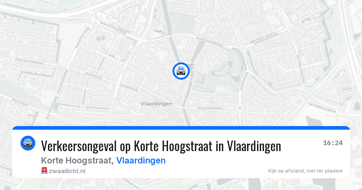 Verkeersongeval op Korte Hoogstraat in Vlaardingen — 1 jul 2026