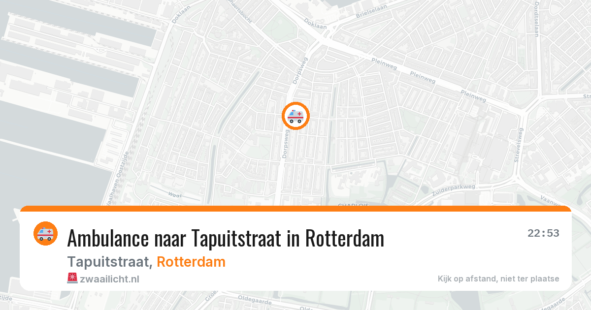 Ambulance naar Tapuitstraat in Rotterdam — 12 aug 2026