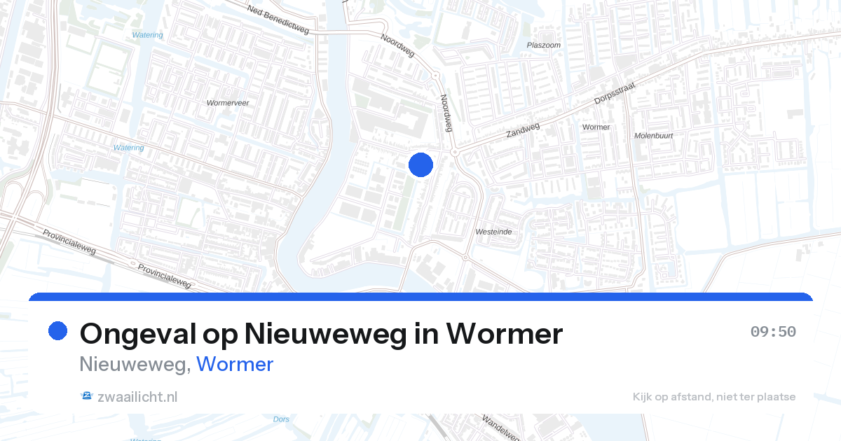 Ongeval op Nieuweweg in Wormer — 28 aug 2026