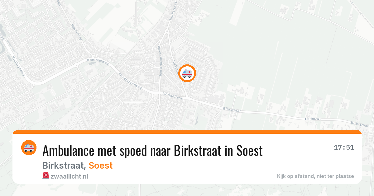 Ambulance met spoed naar Birkstraat in Soest — 21 apr 2026
