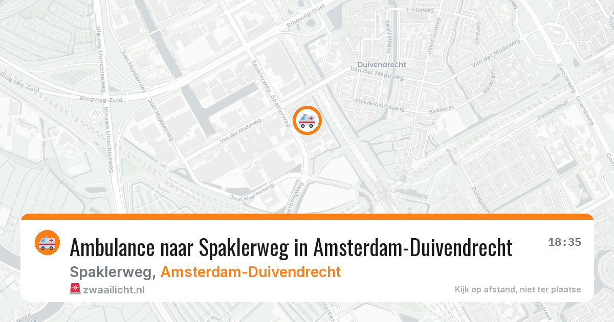 Ambulance naar Spaklerweg in Amsterdam-Duivendrecht — 27 mei 2026