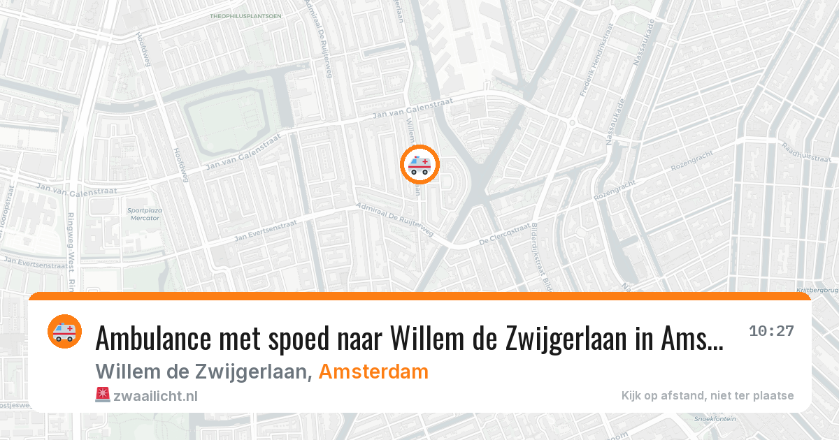 Ambulance met spoed naar Willem de Zwijgerlaan in Amsterdam — 20 mei 2026