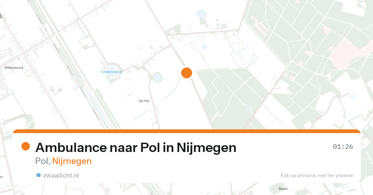 Ambulance naar Pol in Nijmegen — 26 aug 2026