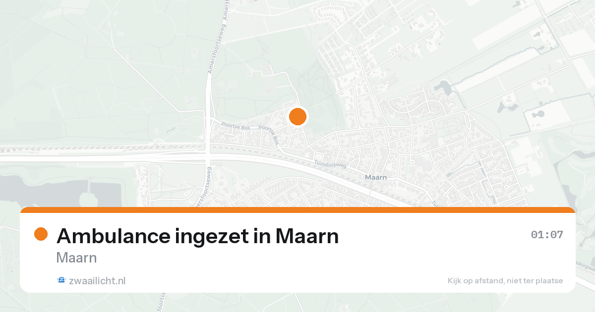 Ambulance ingezet in Maarn — 12 aug 2026
