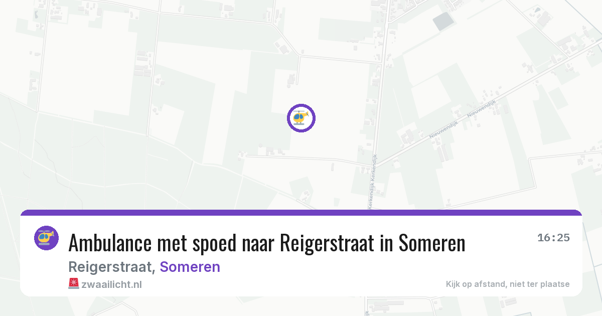 Ambulance met spoed naar Reigerstraat in Someren — 11 aug 2026
