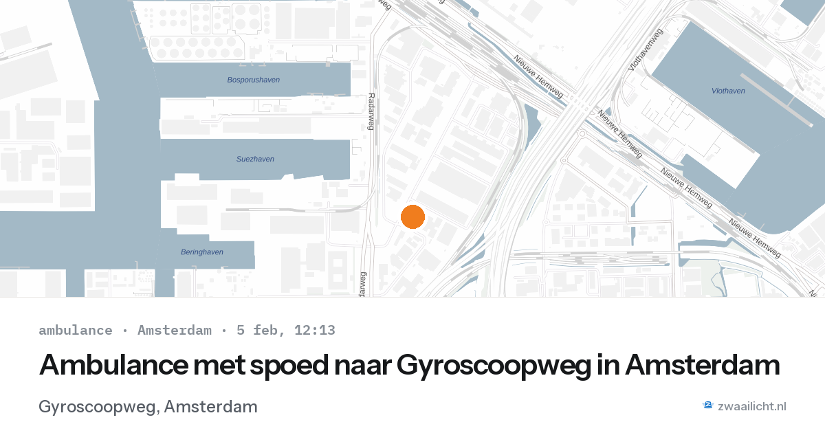 Ambulance met spoed naar Gyroscoopweg in Amsterdam — 5 feb 2026