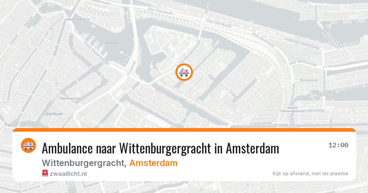 Ambulance naar Wittenburgergracht in Amsterdam — 9 mrt 2026