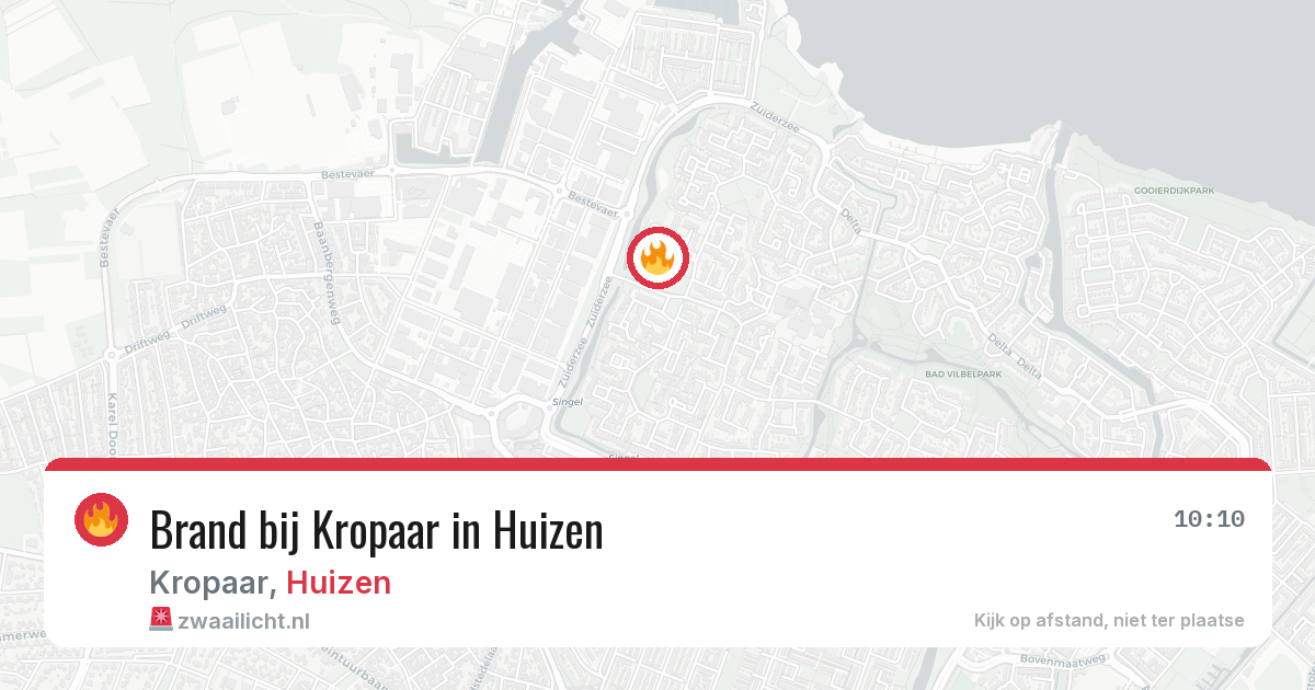 Brand bij Kropaar in Huizen — 20 jun 2026
