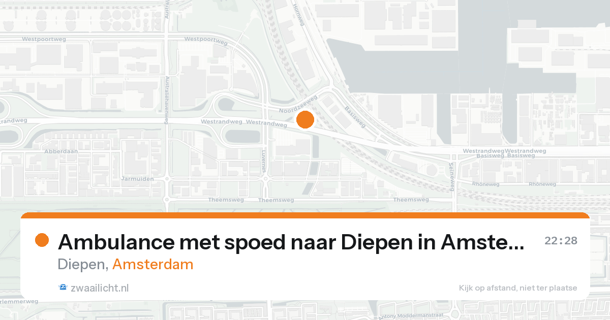 Ambulance met spoed naar Diepen in Amsterdam — 16 aug 2026