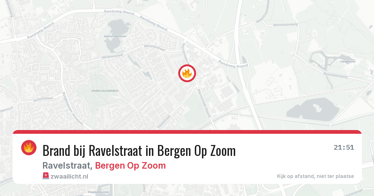 Brand bij Ravelstraat in Bergen Op Zoom — 16 jun 2026