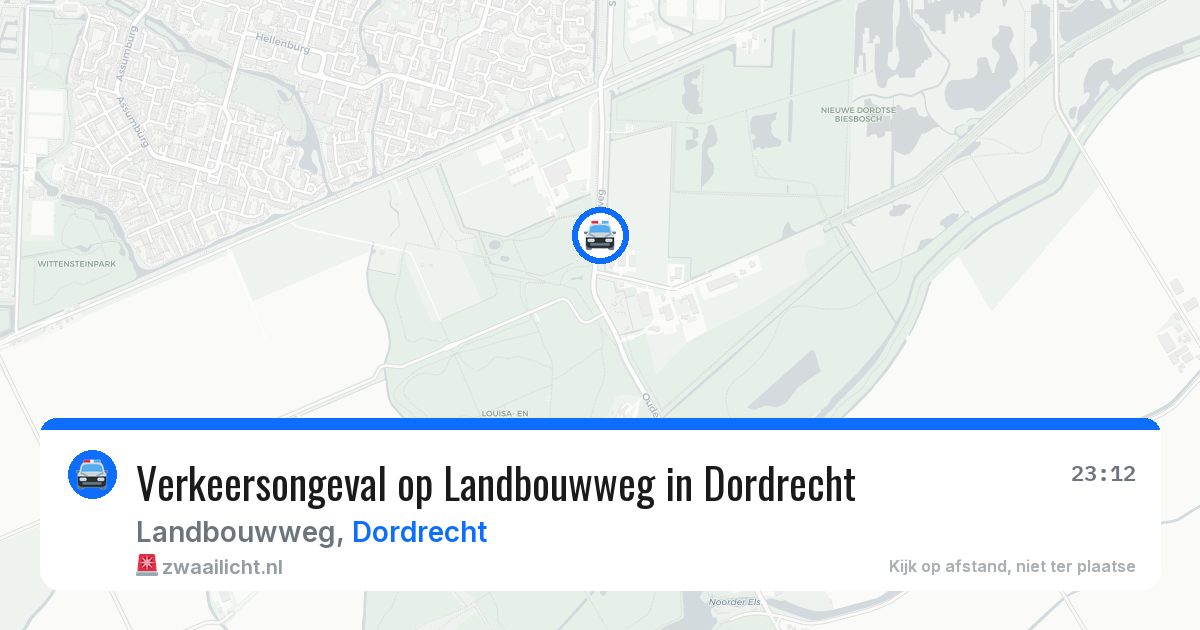 Verkeersongeval op Landbouwweg in Dordrecht — 23 jun 2026
