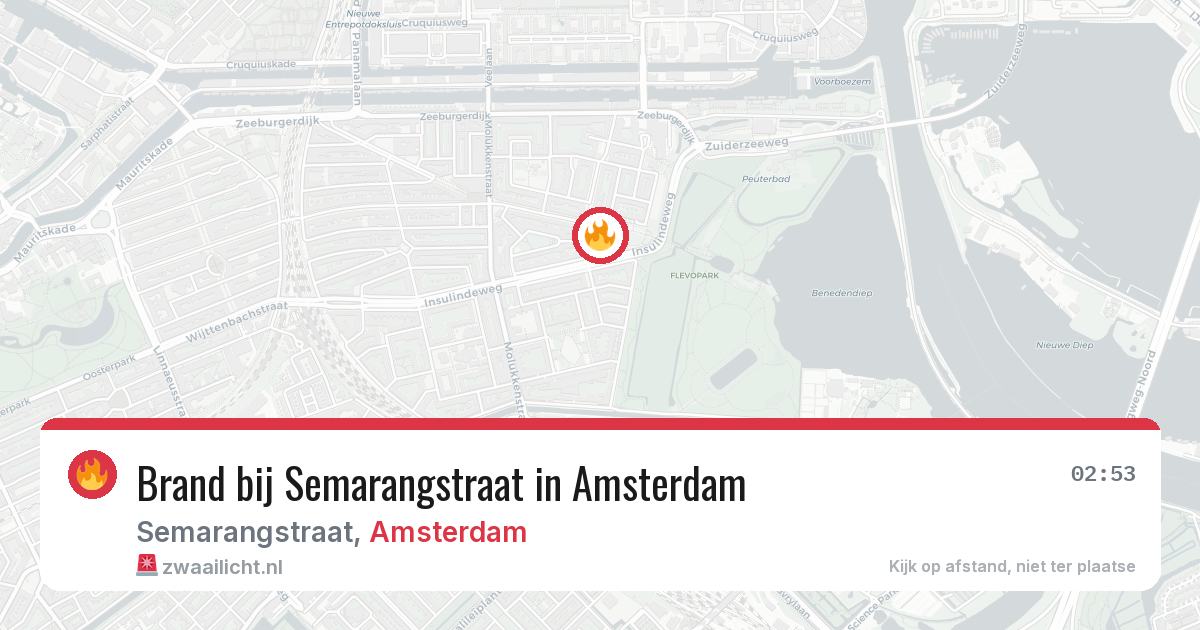 Brand bij Semarangstraat in Amsterdam — 4 apr 2026