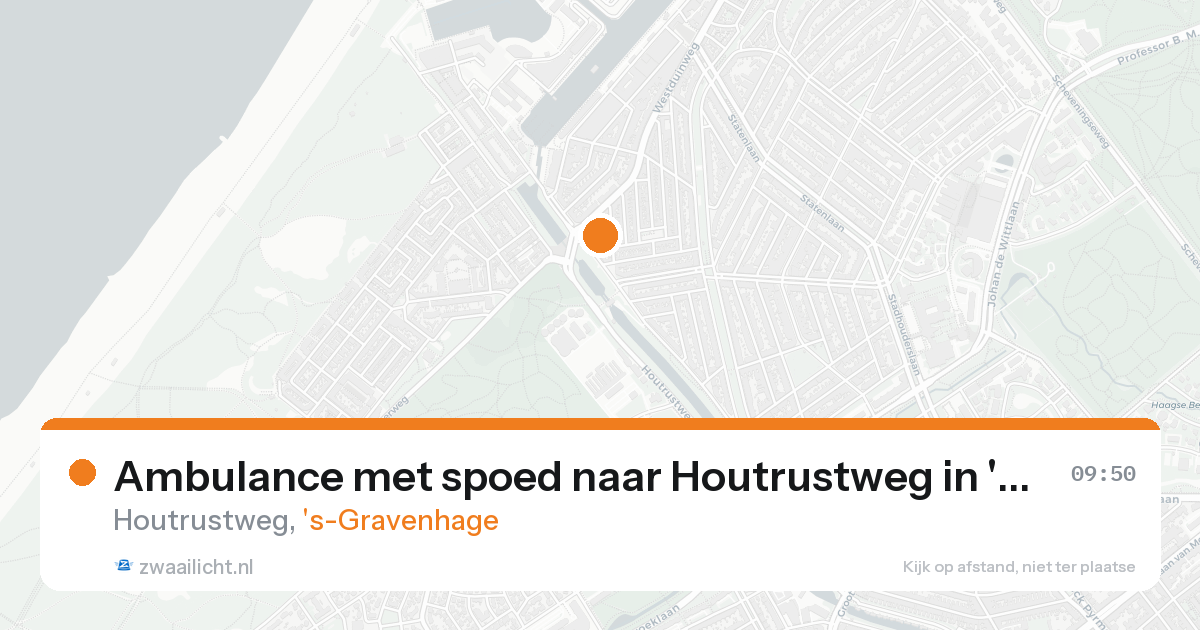 Ambulance met spoed naar Houtrustweg in 's-Gravenhage — 25 aug 2026