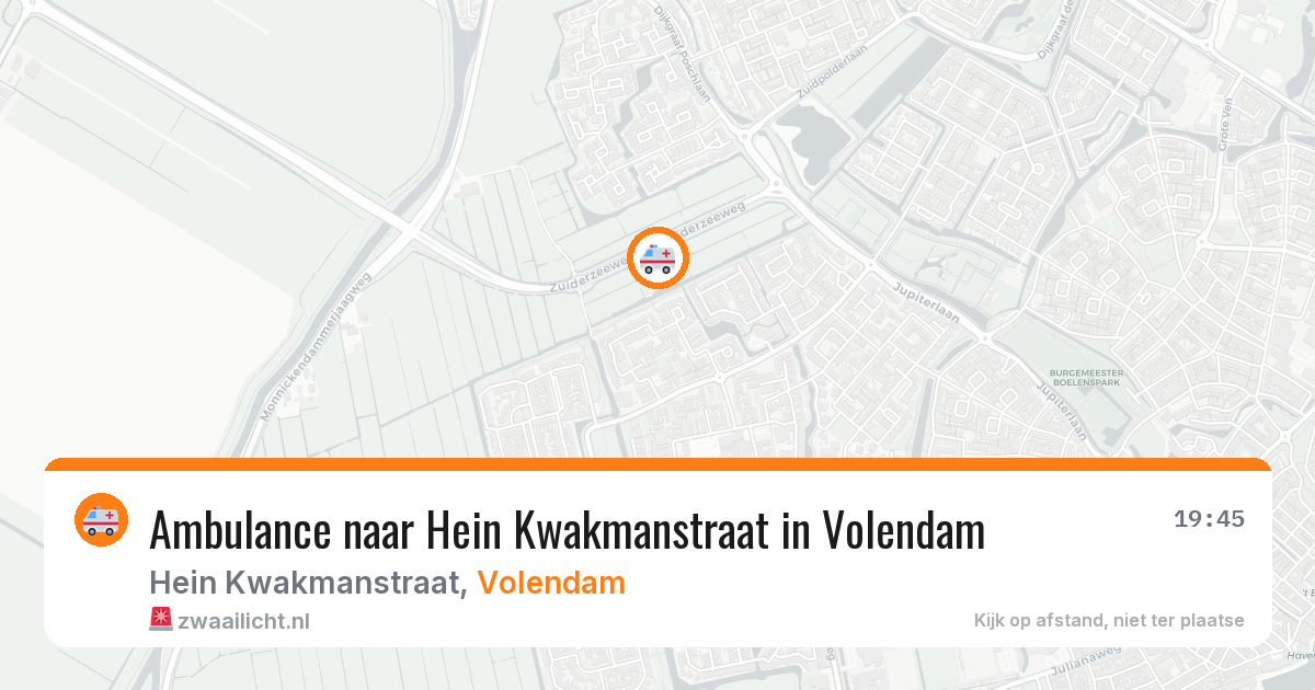 Ambulance naar Hein Kwakmanstraat in Volendam — 13 jul 2026