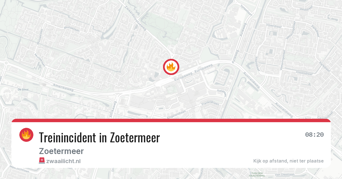 Treinincident in Zoetermeer — 6 aug 2026