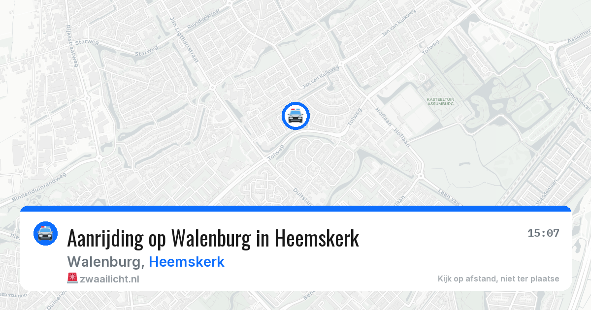 Aanrijding op Walenburg in Heemskerk — 26 jun 2026