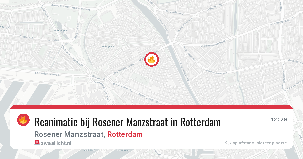 Reanimatie bij Rosener Manzstraat in Rotterdam — 1 jul 2026