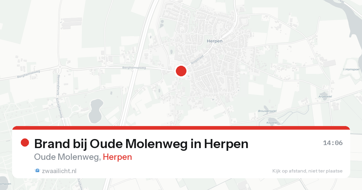 Brand bij Oude Molenweg in Herpen — 21 aug 2026