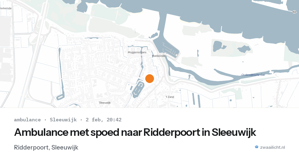 Ambulance met spoed naar Ridderpoort in Sleeuwijk — 2 feb 2026