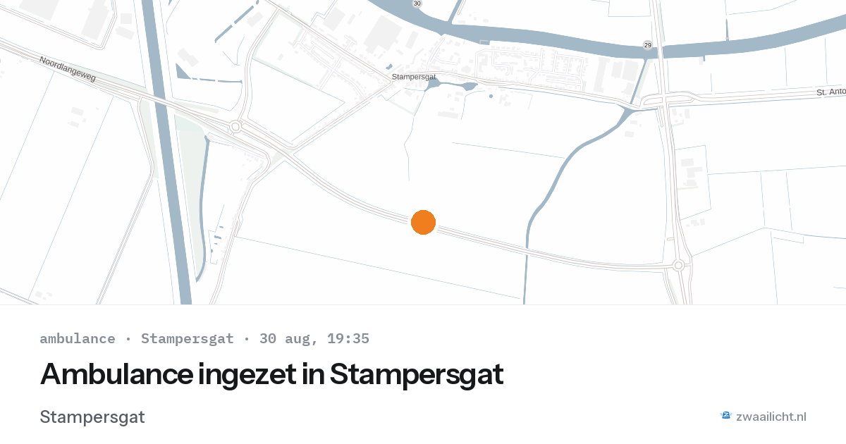 Ambulance ingezet in Stampersgat — 30 aug 2026