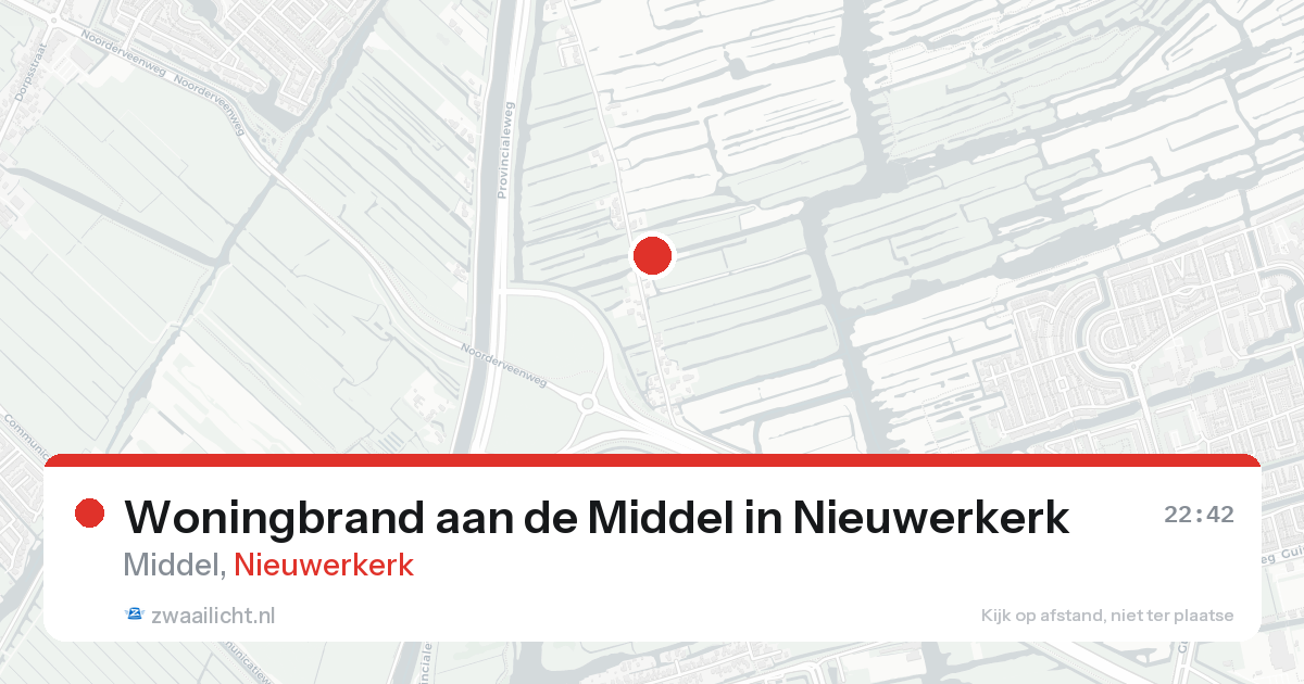 Woningbrand aan de Middel in Nieuwerkerk — 22 aug 2026