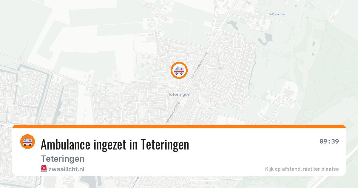 Ambulance ingezet in Teteringen — 25 mei 2026