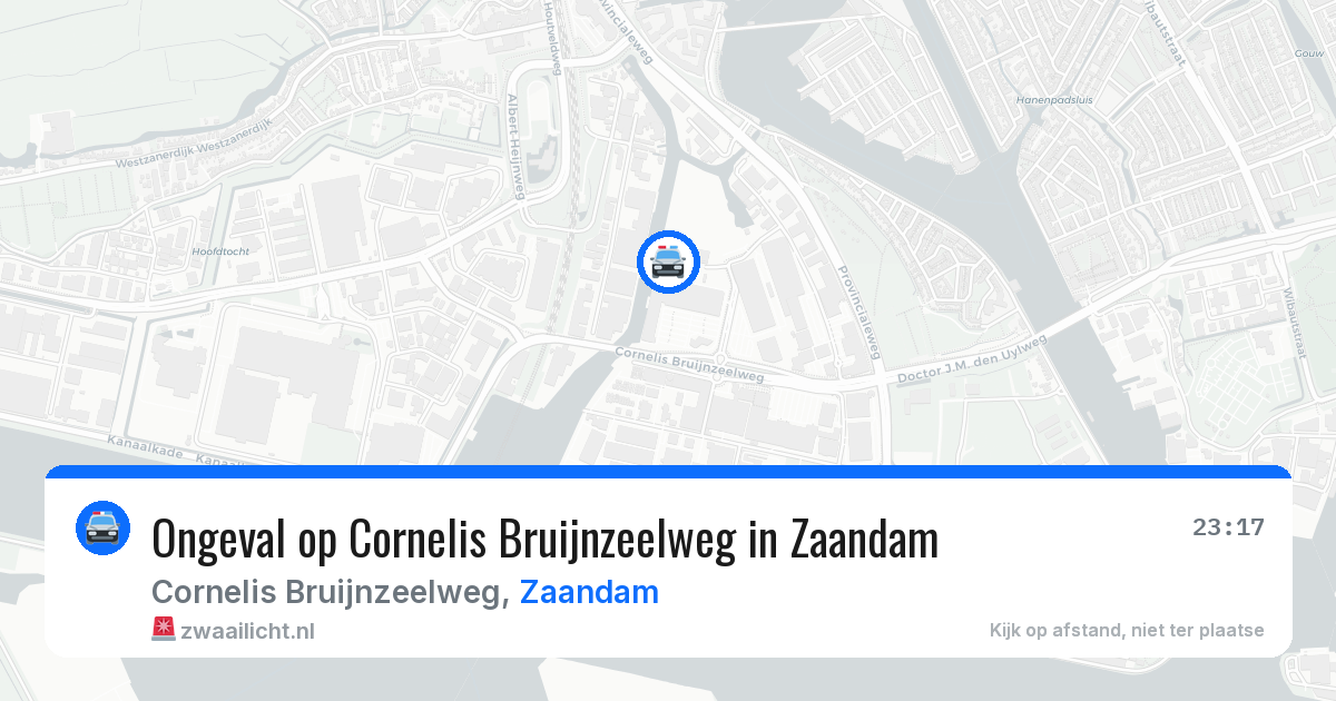 Ongeval op Cornelis Bruijnzeelweg in Zaandam — 10 aug 2026