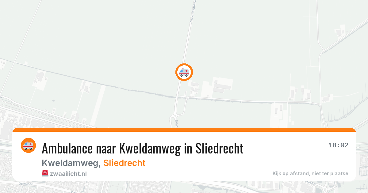 Ambulance naar Kweldamweg in Sliedrecht — 15 mei 2026