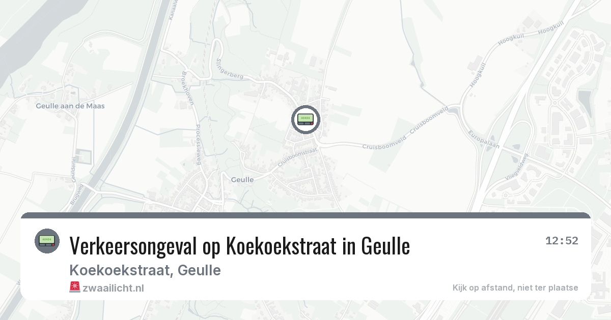 Verkeersongeval op Koekoekstraat in Geulle — 7 mrt 2026