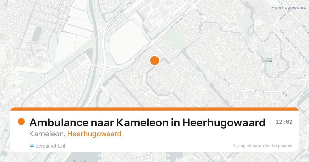 Ambulance naar Kameleon in Heerhugowaard — 22 aug 2026