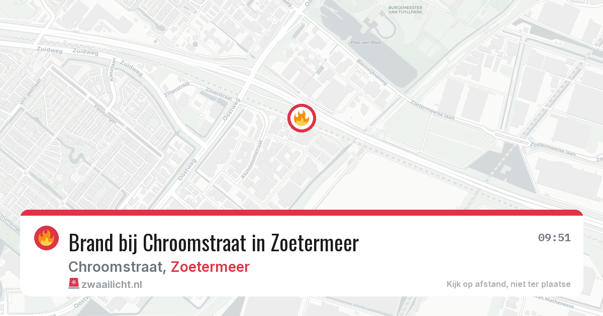 Brand bij Chroomstraat in Zoetermeer — 2 mrt 2026