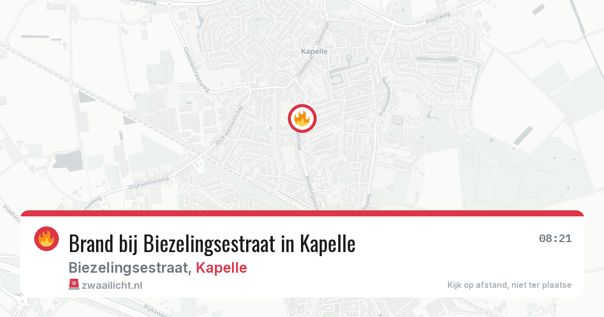 Brand bij Biezelingsestraat in Kapelle — 8 apr 2026