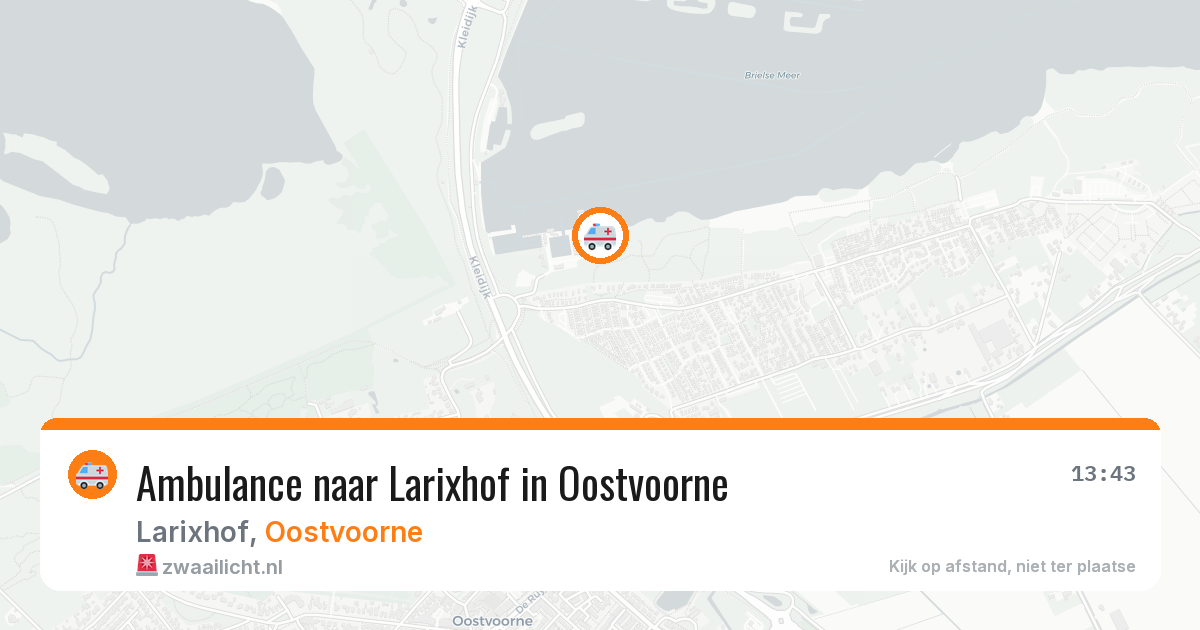 Ambulance naar Larixhof in Oostvoorne — 7 jun 2026