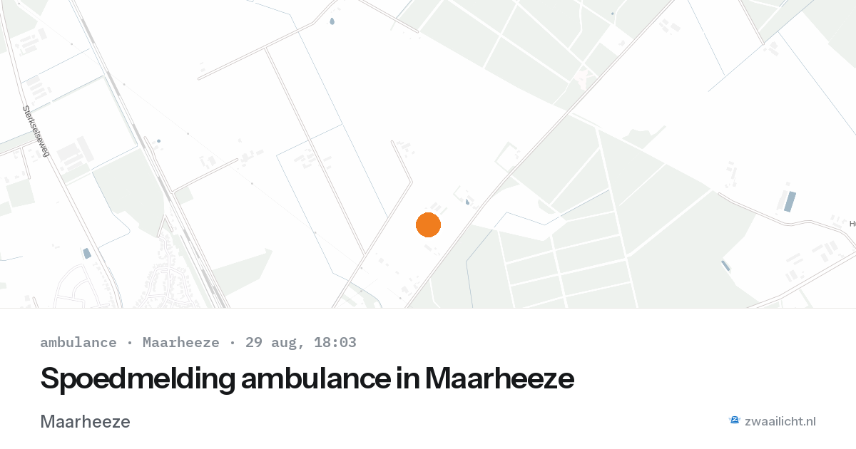 Spoedmelding ambulance in Maarheeze — 29 aug 2026