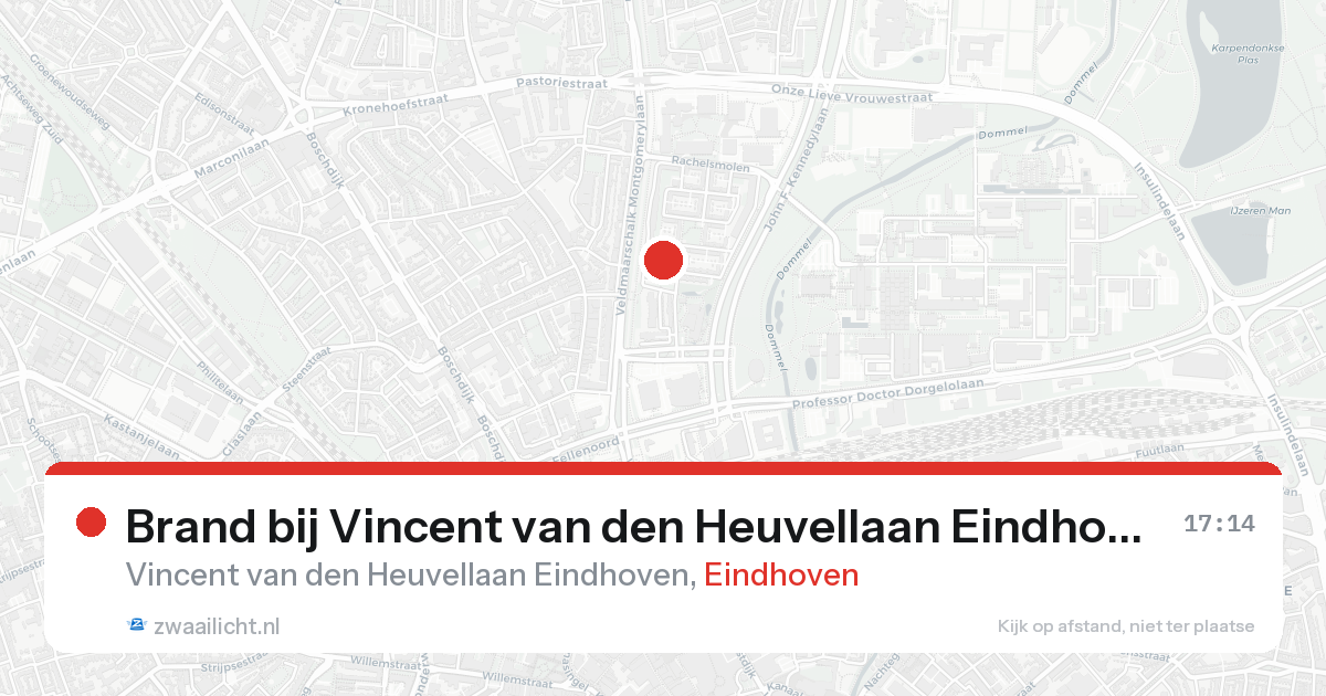 Brand bij Vincent van den Heuvellaan Eindhoven in Eindhoven — 23 aug 2026