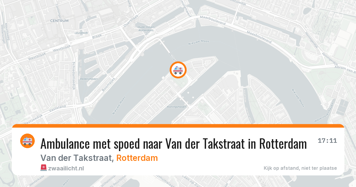 Ambulance met spoed naar Van der Takstraat in Rotterdam — 21 mei 2026