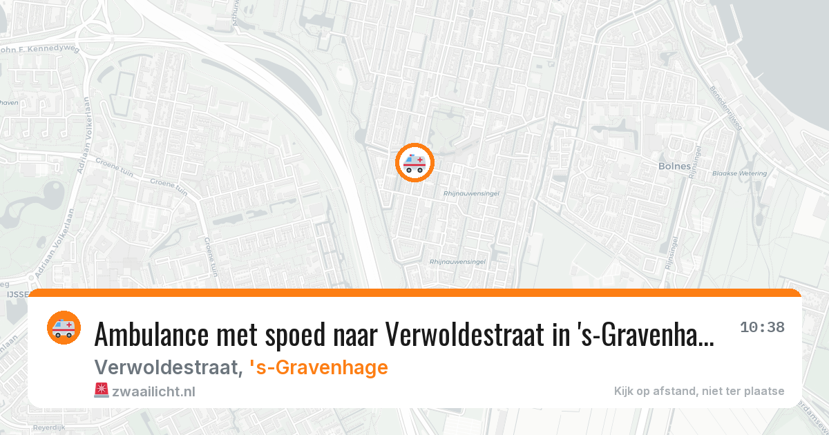 Ambulance met spoed naar Verwoldestraat in 's-Gravenhage — 31 mrt 2026