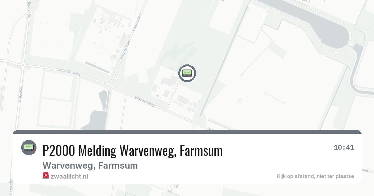 P2000 Melding Warvenweg, Farmsum — 7 mrt 2026