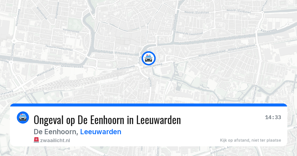 Ongeval op De Eenhoorn in Leeuwarden — 8 mei 2026