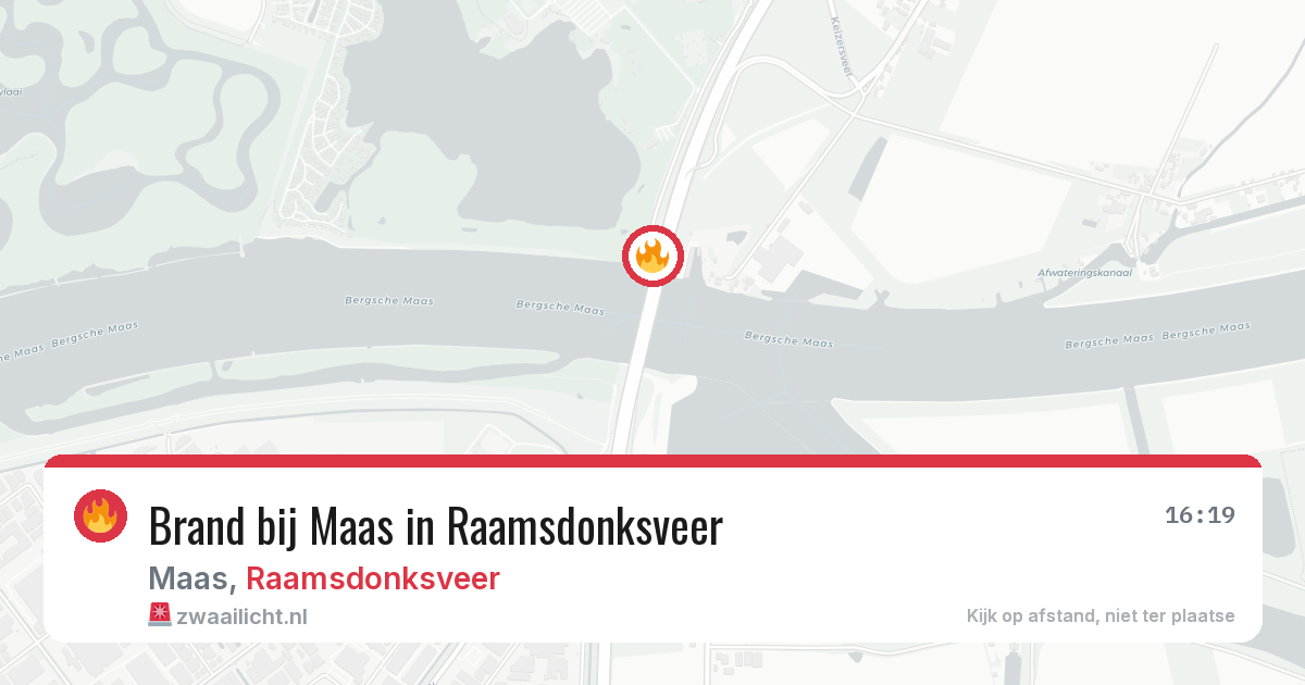 Brand bij Maas in Raamsdonksveer — 22 jun 2026