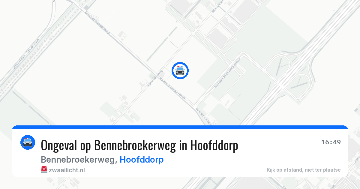 Ongeval op Bennebroekerweg in Hoofddorp — 23 mei 2026