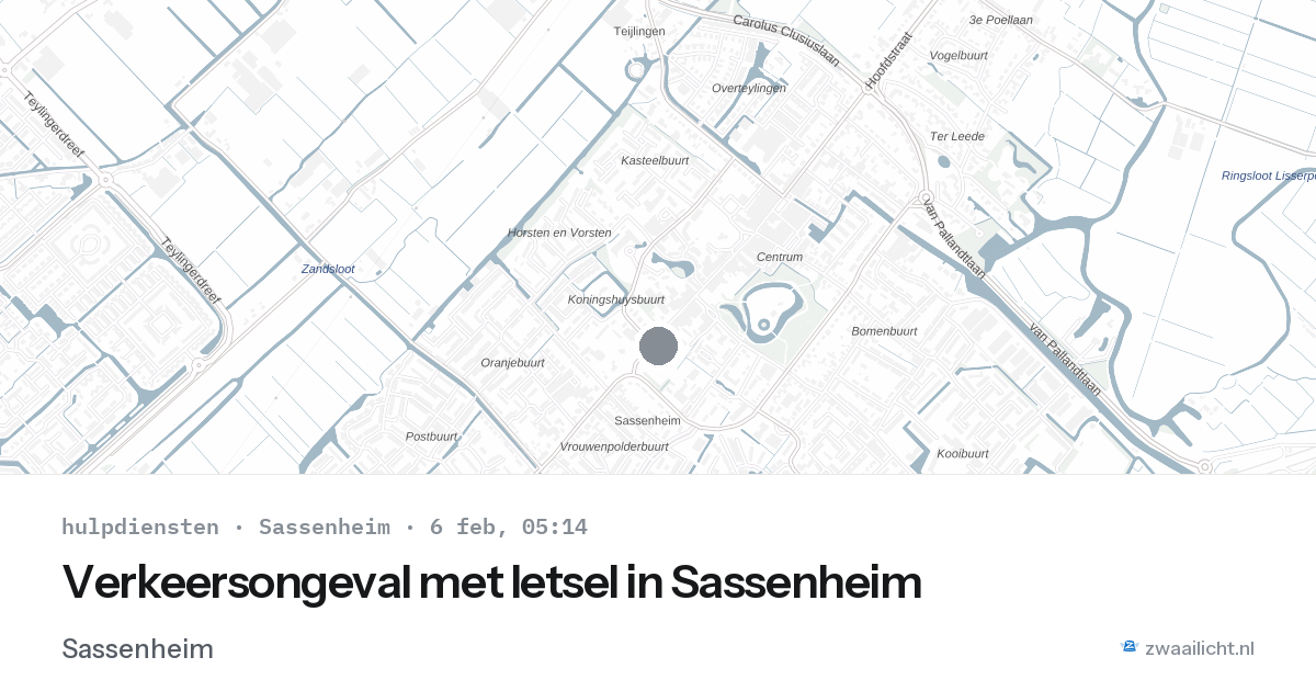 Verkeersongeval met letsel in Sassenheim — 6 feb 2026