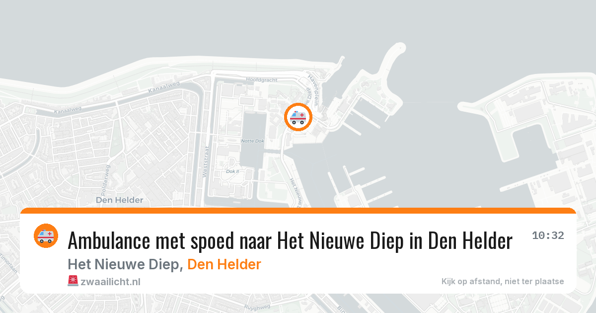 Ambulance met spoed naar Het Nieuwe Diep in Den Helder — 20 mrt 2026