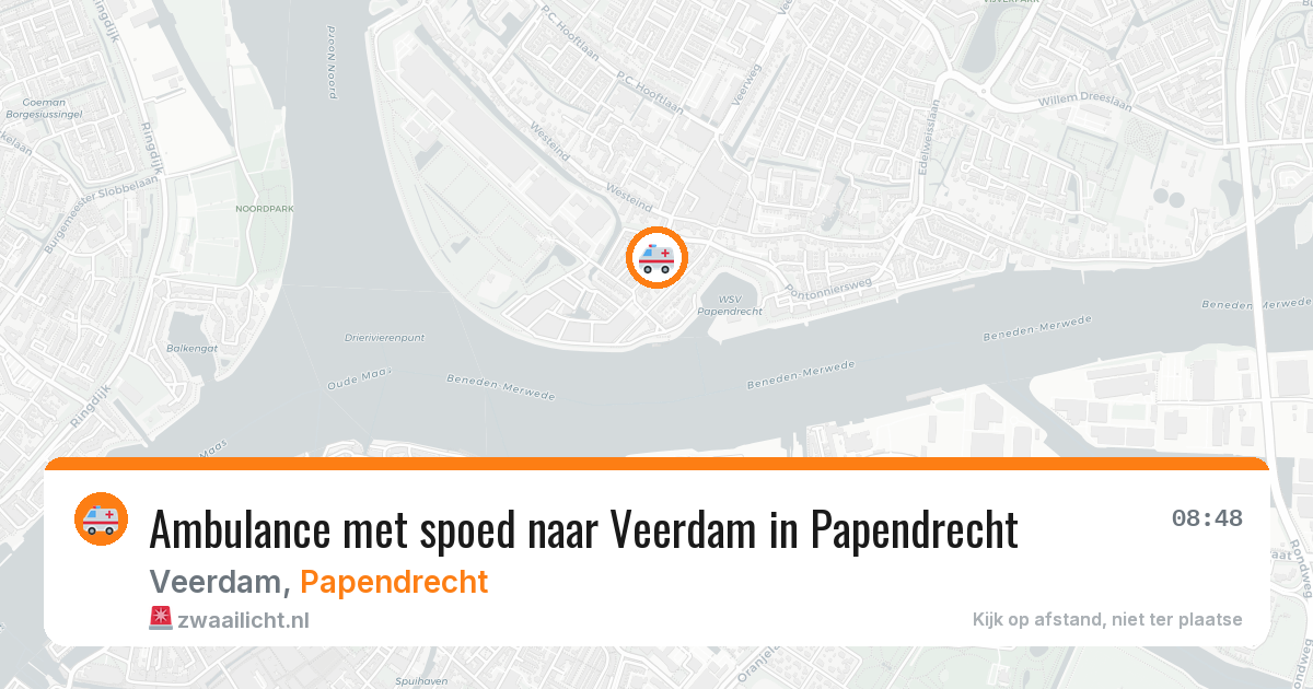 Ambulance met spoed naar Veerdam in Papendrecht — 27 mei 2026