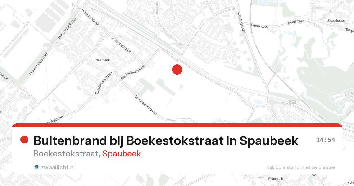 Buitenbrand bij Boekestokstraat in Spaubeek — 25 aug 2026