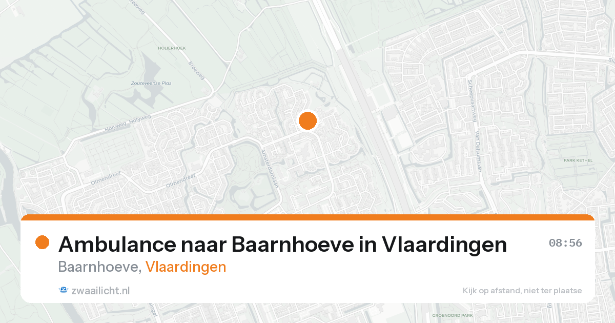 Ambulance naar Baarnhoeve in Vlaardingen — 16 aug 2026
